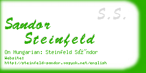 sandor steinfeld business card